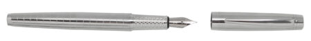 Stylo plume en métal chromé