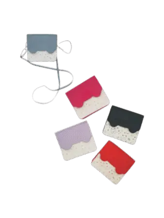 Sac enfant bandoulière en PU motif chat couleurs assorties