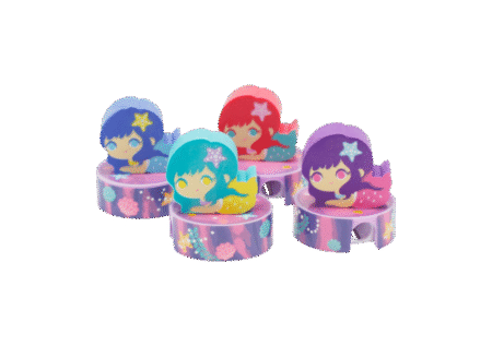 Taille crayons + gomme dessin sirène x  36