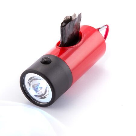 Distributeur de sacs pour animaux de compagnie. 1 Led. 15 Sacs Inclus. Piles Bouton Incluses