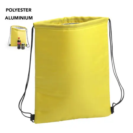 Sac à dos isotherme à cordes en polyester doux 210D.capacité maximale de 4L