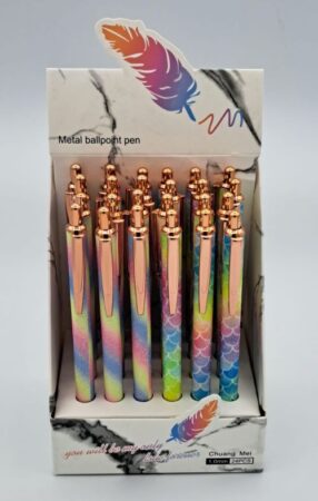 Stylo bille retractable modèles assortisx24