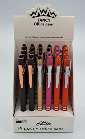 Stylo bille avec stylet 2 en 1 rétractable x24