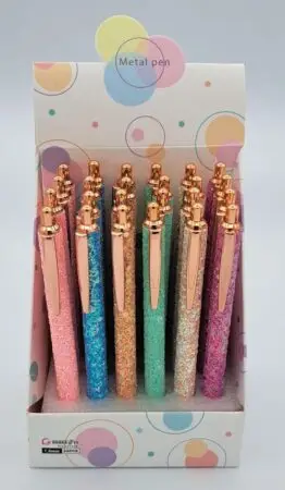 Stylo bille retractable modèles assorties x24