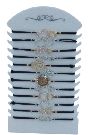 Bracelets fins métal et strass differents motifs X12