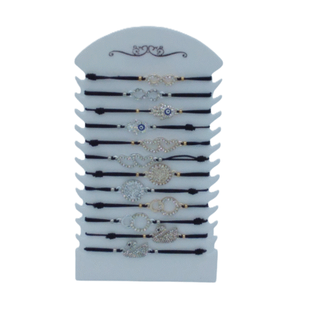 Bracelets fins métal et strass differents motifs X12