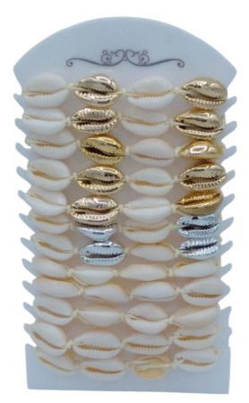 Bracelets coquillages, ajustables X12