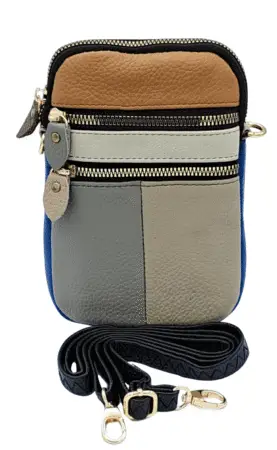 Sac à bandouliere amovible, unisex multicouleur en cuir PP 19x13x3cm