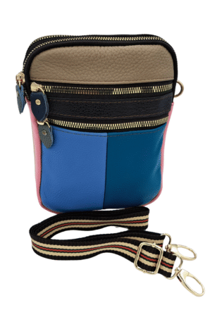 Sac à bandouliere amovible, multicouleur en cuir GM 23X17X3cm