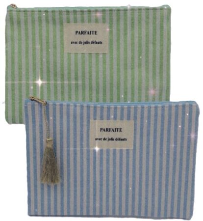 Pochette cosmétique en tissu fleuris "Parfaite" coloris assortis