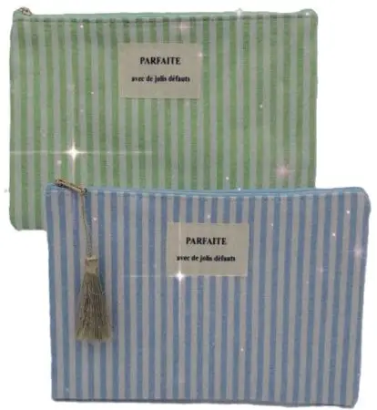 Pochette cosmétique en tissu fleuris "Parfaite" coloris assortis