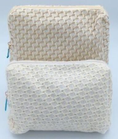 Pochette multi usage en tissus.  Couleurs assorties x12
