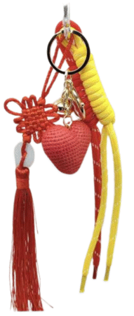 Porte-clés charms accessoire pour sac forme fraise.
