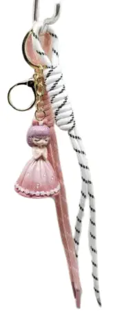 Porte-clés charms accessoire pour sac figurine. Couleurs assorties