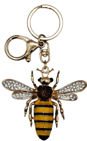 Porte-clés abeille gold & strass