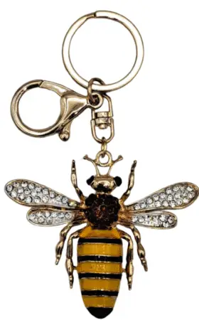 Porte-clés abeille gold & strass