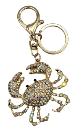 Porte-clés crabe gold & strass