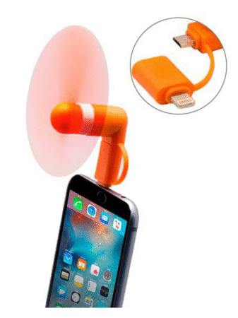 Mini ventilateur pour I Phone couleurs assortis x 12