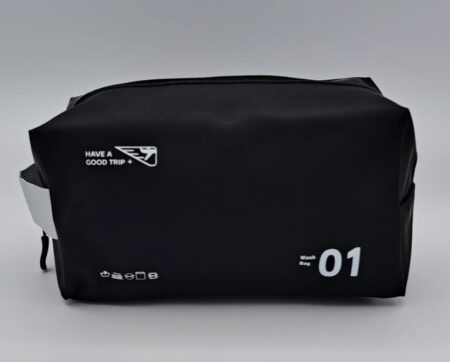 Pochette de toilette en polyester mixte. Couleurs assorties x12