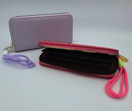 Compagnon zippé en PU avec lance design. Couleurs assorties x12