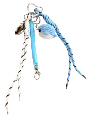 Porte-clés charms accessoire pour sac forme  cœur sylver & arc en ciel