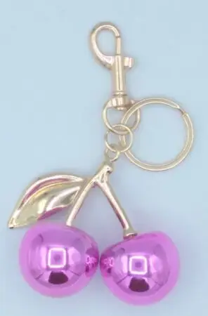 Porte-clés cerise gold couleurs assorties