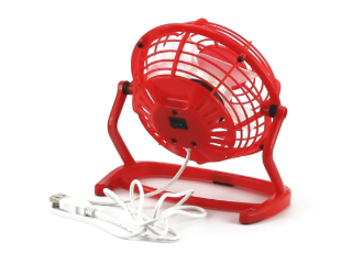 Mini ventilateur de bureau USB.Conception compacte et robuste. Interrupteur à l´arrière. Couleurs assorties